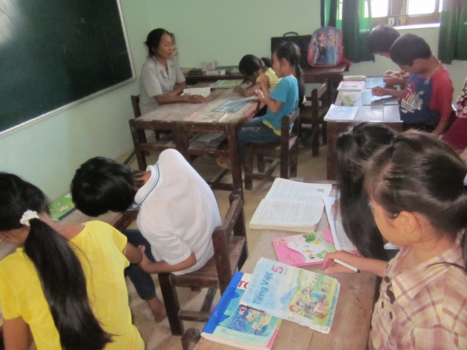 Lớp học t&igrave;nh thương của c&ocirc; Th&ocirc;ng (Ảnh: Nguyệt Nguyệt)