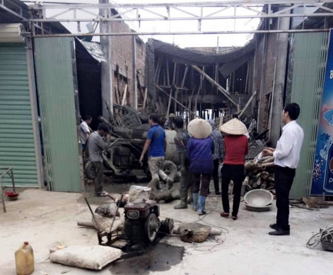 Hiện trường xảy ra vụ việc.