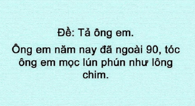 Tiếp tục tả &ocirc;ng.