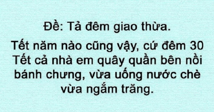 Tả đ&ecirc;m giao thừa.