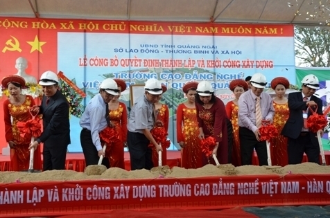 Quảng Ngãi: Bổ sung vốn cho dự án Trường cao đẳng dạy nghề Việt Nam - Hàn Quốc