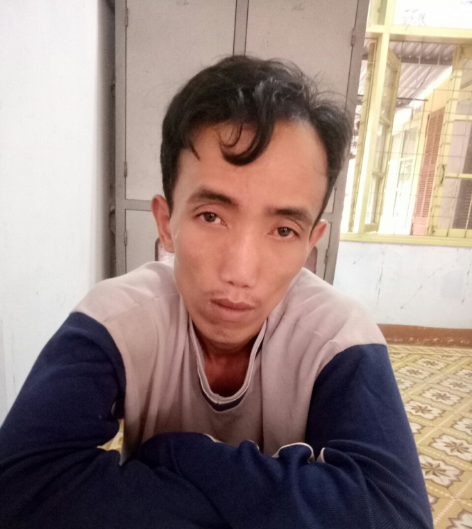 Đối tượng Trung tại trụ sở c&ocirc;ng an. Ảnh: CAĐP.