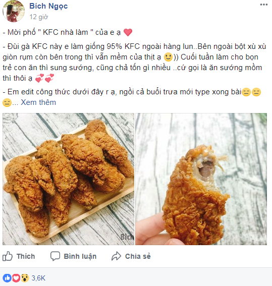 C&ocirc;ng thức l&agrave;m g&agrave; r&aacute;n KFC g&acirc;y sốt tr&ecirc;n mạng x&atilde; hội