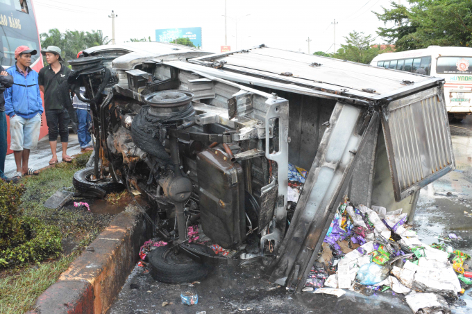 Hiện trường vụ tai nạn.