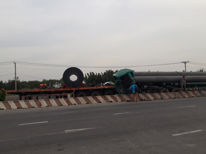 Hiện trường vụ tai nạn.