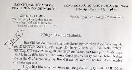 Vụ cổ phần hóa HACINCO: Ban chỉ đạo đổi mới và phát triển doanh nghiệp phản biện nhiều vấn đề