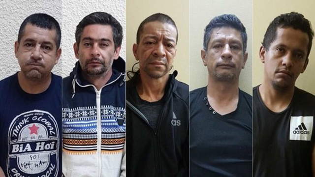 C&aacute;c đối tượng trong băng si&ecirc;u trộm người Colombia.