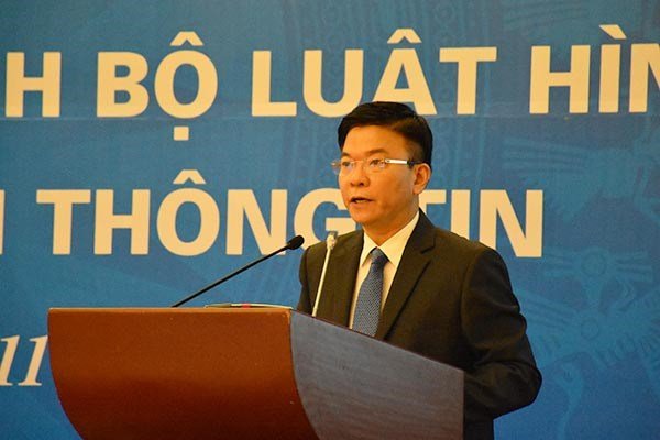 Bộ trưởng L&ecirc; Th&agrave;nh Long ph&aacute;t biểu tại Hội nghị.