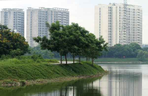 C&ocirc;ng vi&ecirc;n Y&ecirc;n Sở - nơi nguồn nước thải kh&ocirc;ng đảm bảo y&ecirc;u cầu. Ảnh: OH