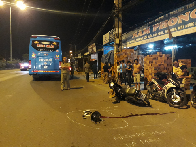 Hiện trường vụ tai nạn.