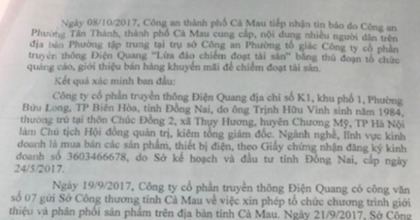 Công ty cổ phần truyền thông Điện Quang bán sản phẩm đúng quy định pháp luật