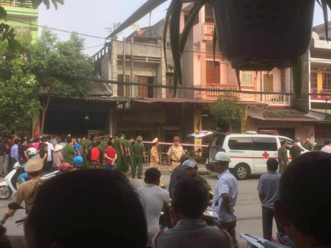 Hiện trường nơi xảy ra sự việc.