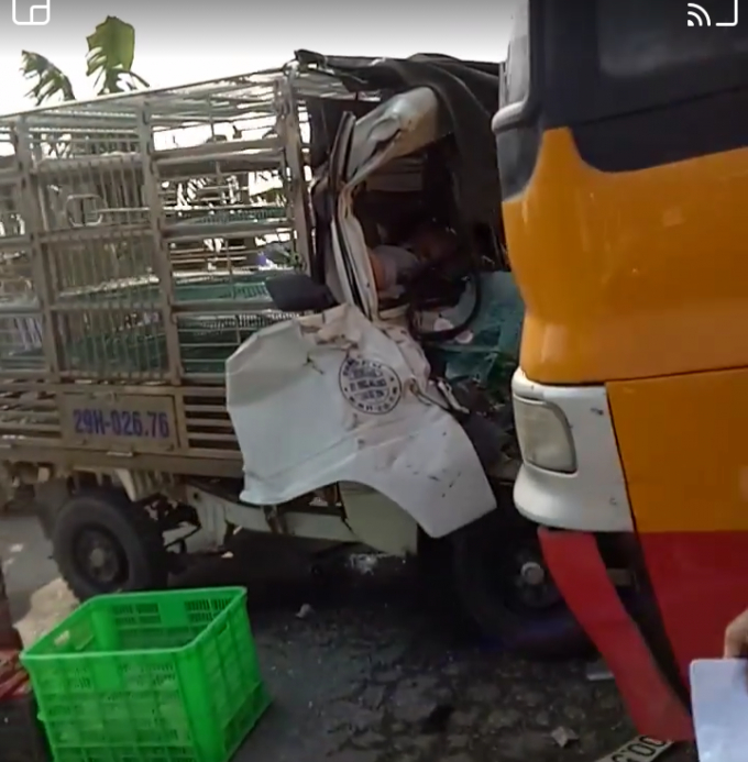 Hiện trường vụ tai nạn.