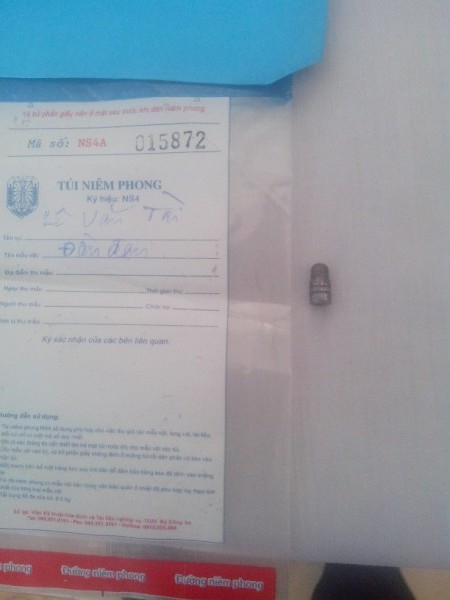 Đầu đạn được ph&aacute;t hiện trong thi thể nạn nh&acirc;n (Ảnh: VKSND tỉnh Đắk Lắk)