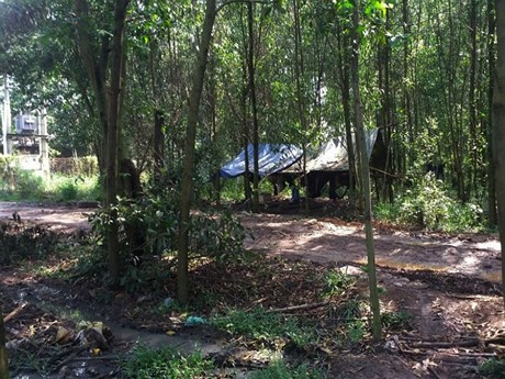 Hiện trường nơi xảy ra vụ &aacute;n mạng. (Ảnh: b&aacute;o Ph&aacute;p luật TP HCM)