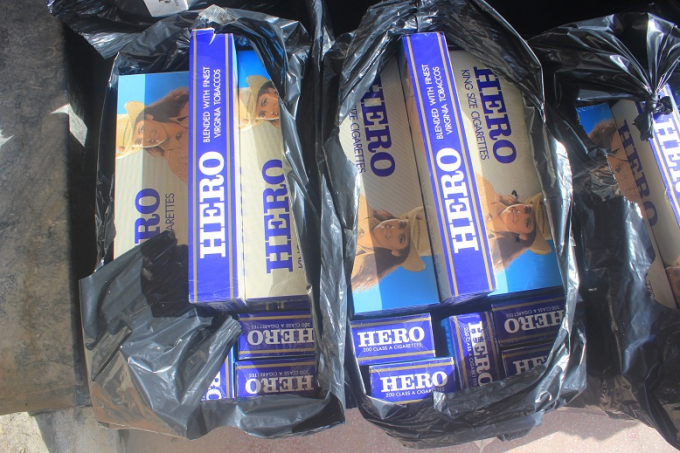 Hơn 6.000 bao thuốc l&aacute; lậu bị thu giữ.