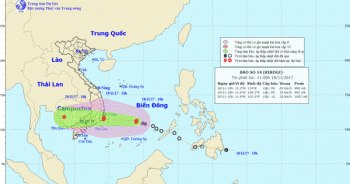 Bão số 14 mạnh cấp 11 hướng thẳng vào các tỉnh Khánh Hòa - Bình Thuận