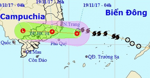 Bão số 14 đã suy yếu thành áp thấp nhiệt đới