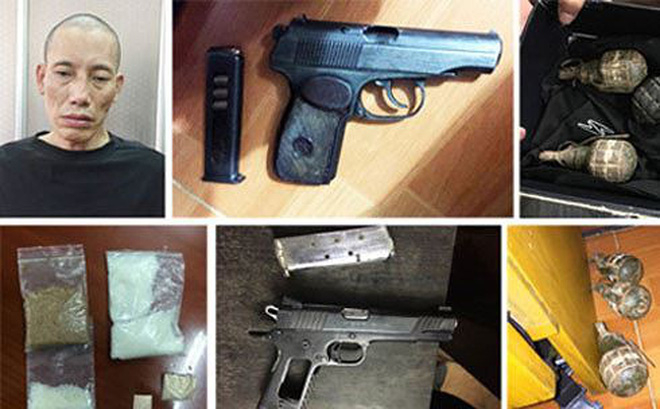 Đối tượng c&ugrave;ng tang vật. (Ảnh: b&aacute;o An ninh thủ đ&ocirc;)