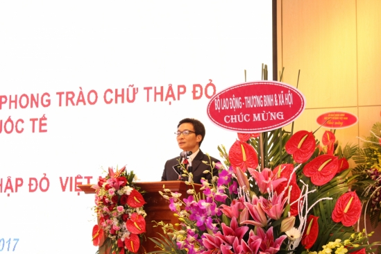 Ph&oacute; Thủ tướng Ch&iacute;nh phủ Vũ Đức Đam ph&aacute;t biểu tại Lễ Kỷ niệm. (Ảnh: B&aacute;o Nh&acirc;n đạo)