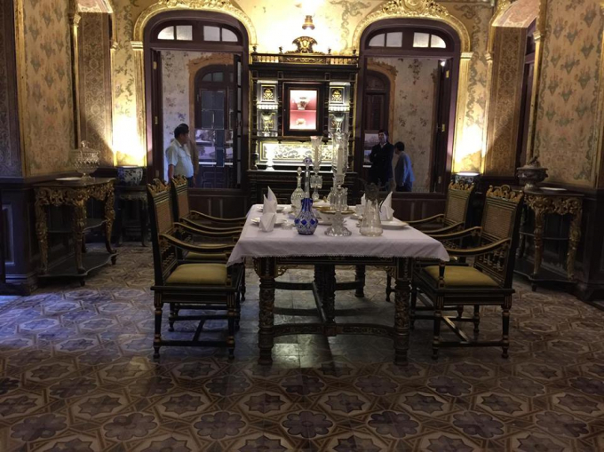 Ph&ograve;ng tiệc của cung An Định.&nbsp;(Ảnh: Đăng Hậu)