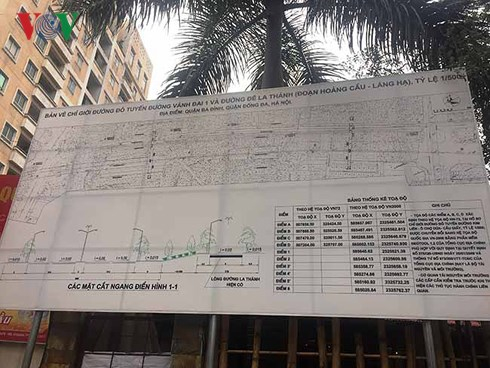 Quy hoach chi tiet đường v&agrave;nh đai 1 v&agrave; Đ&ecirc; La Th&agrave;nh được c&ocirc;ng bố cho người d&acirc;n.