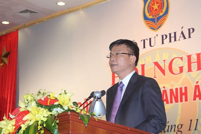 Bộ trưởng L&ecirc; Th&agrave;nh Long ph&aacute;t biểu tại Hội nghị.