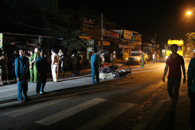 Hiện trường vụ tai nạn.