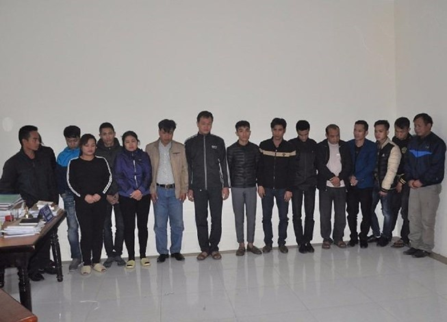 C&aacute;c đối tượng bị bắt giữ.