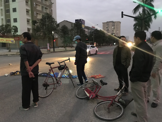 Hiện trường nơi xảy ra vụ tai nạn.