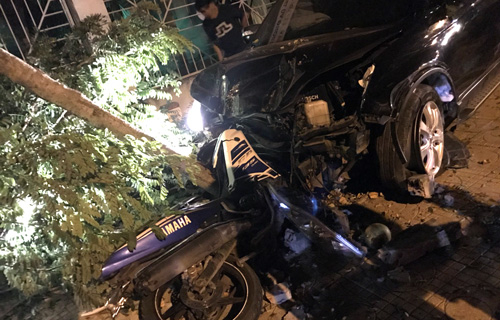 Hiện trường vụ tai nạn.