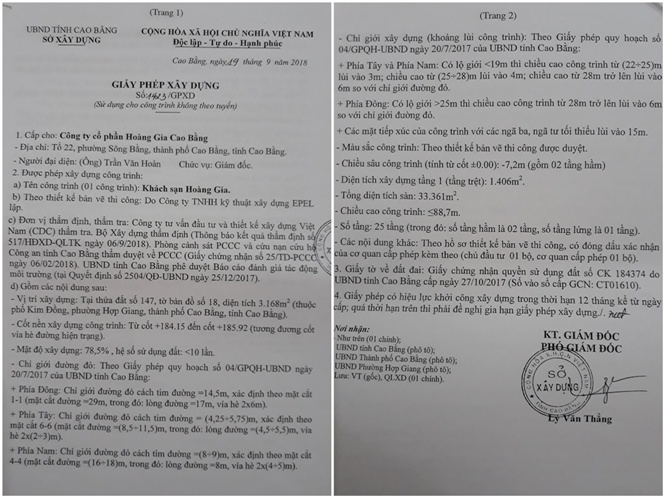 Quyết định xử phạt vi phạm h&agrave;nh ch&iacute;nh chủ đầu tư c&ocirc;ng tr&igrave;nh Royal hotel.