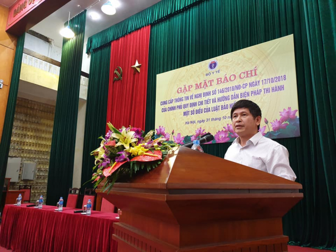 &nbsp;&Ocirc;ng Phan Văn To&agrave;n, Ph&oacute; vụ trưởng Vụ trưởng Vụ Bảo hiểm y tế, Bộ Y tế ph&aacute;t biểu tại buổi họp