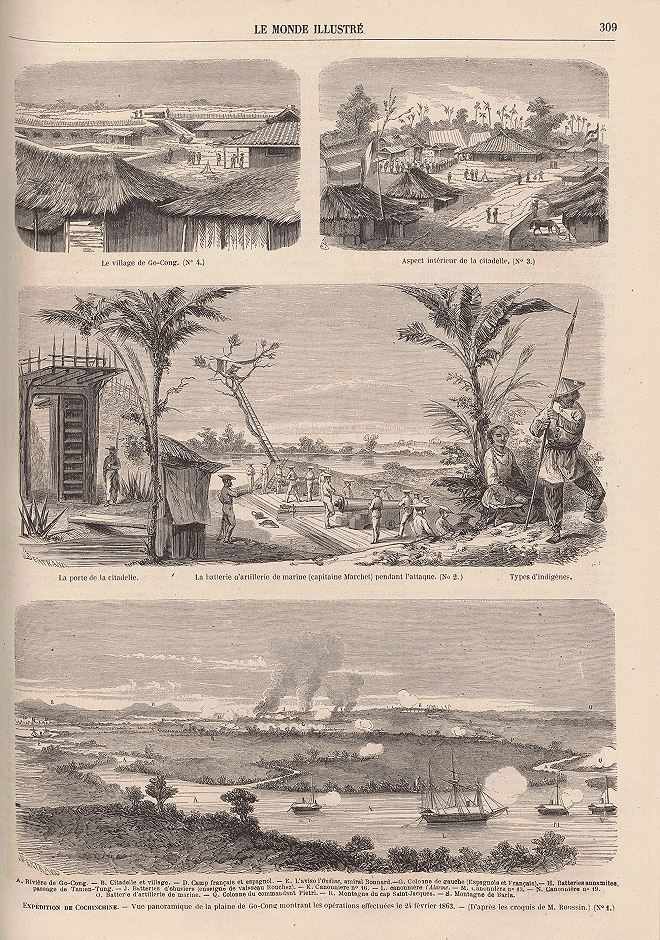 Tuần b&aacute;o Le Monde illustr&eacute; của Ph&aacute;p số ra ng&agrave;y 16/5/1863 n&oacute;i về trận qu&acirc;n Ph&aacute;p ở G&ograve; C&ocirc;ng.