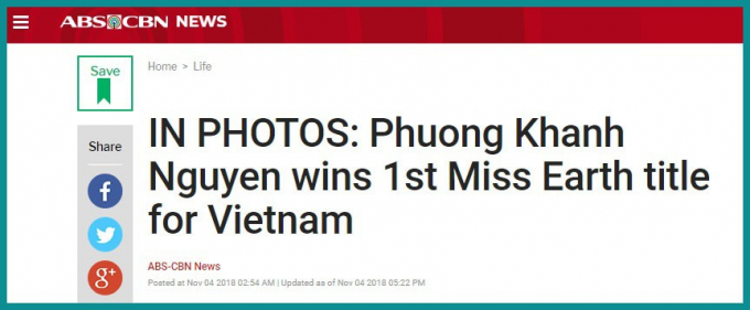 B&aacute;o ch&iacute; quốc tế viết g&igrave; về  t&acirc;n Hoa hậu Tr&aacute;i Đất 2018 - Nguyễn Phương Kh&aacute;nh?