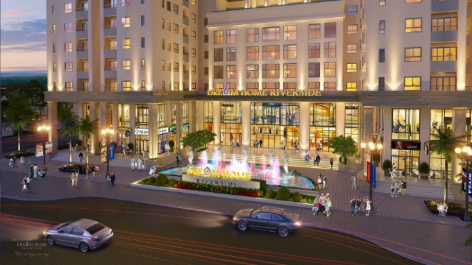 Sảnh đ&oacute;n sang trọng d&agrave;nh ri&ecirc;ng cho c&aacute;c cư d&acirc;n của Dream Home Riverside.