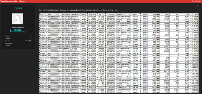Hacker tuy&ecirc;n bố nắm th&ocirc;ng tin của hơn 5 triệu kh&aacute;ch h&agrave;ng Thế Giới Di Động