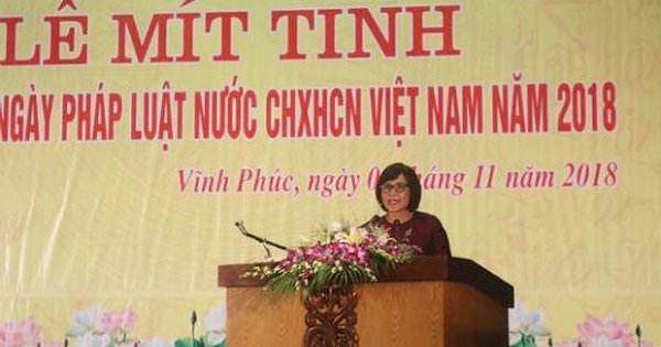 Vĩnh Phúc long trọng mít tinh hưởng ứng Ngày Pháp luật 2018
