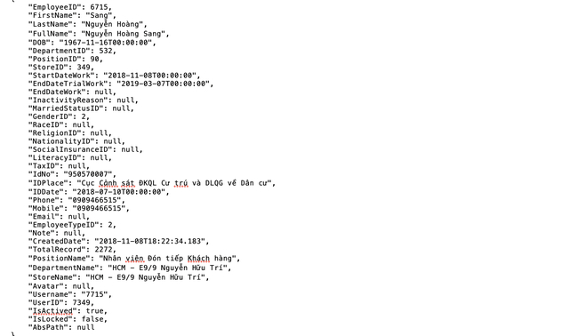 Th&ocirc;ng tin kh&aacute;ch h&agrave;ng c&oacute; trong tập tin đ&iacute;nh k&egrave;m
