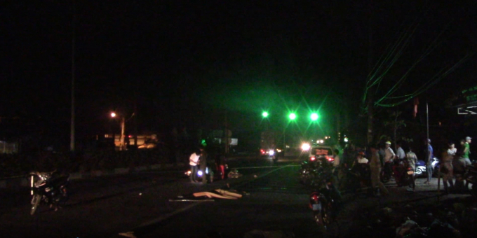 Hiện trường vụ tai nạn.