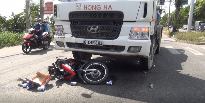 Hiện trường vụ tai nạn.