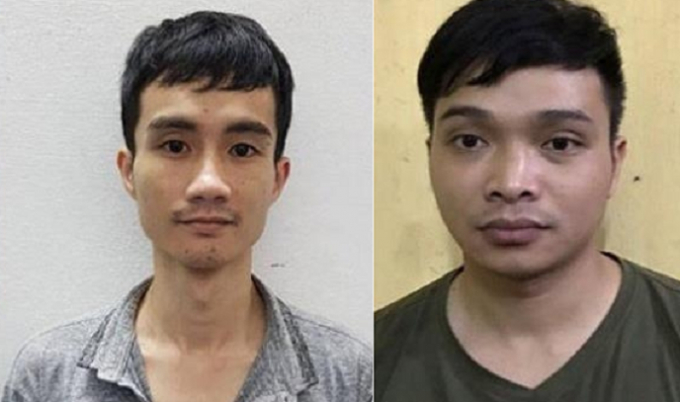 Hai đối tượng Th&aacute;i v&agrave; Lương bị bắt giữ.
