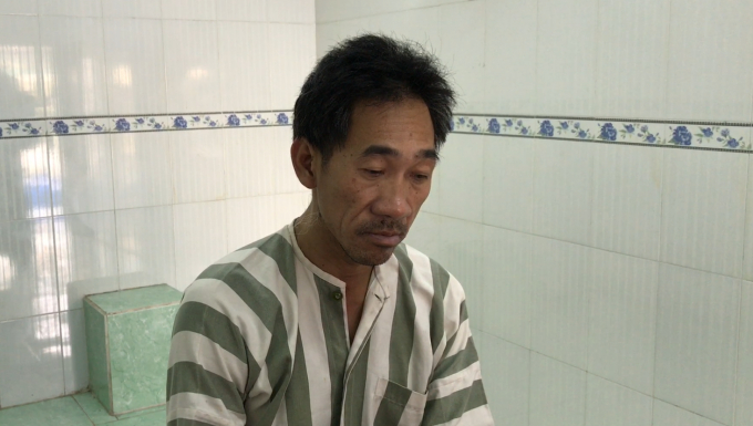 Đối tượng Kouch Pheng Leng tại cơ quan c&ocirc;ng an.