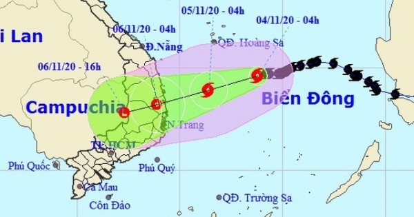 Từ đêm nay nhiều tỉnh Nam Trung Bộ mưa rất to
