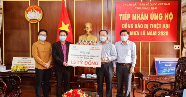 Tập đoàn Hưng Thịnh ủng hộ người dân Quảng Nam và Quảng Ngãi 3 tỷ đồng để khắc phục thiệt hại sau bão