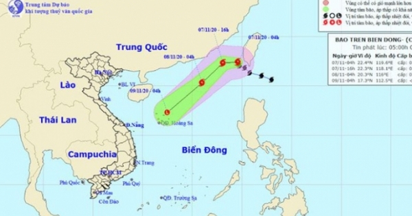 Bão số 10 gây gió lớn giật cấp 11 trên Biển Đông