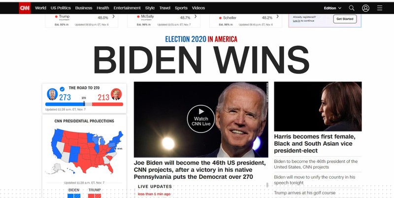 Bầu cử Tổng thống Mỹ: Ông Joe Biden chiến thắng