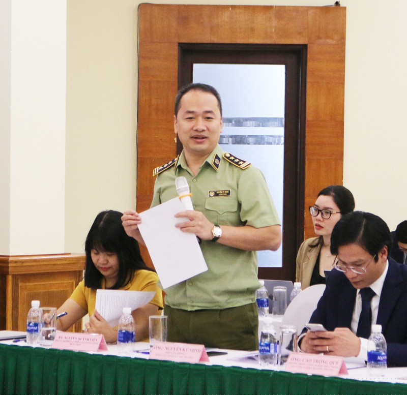 Ông Nguyễn Kỳ Minh, Phó Chánh văn phòng Tổng cục QLTT, Bộ Công Thương phát biểu tại buổi tọa đàm.