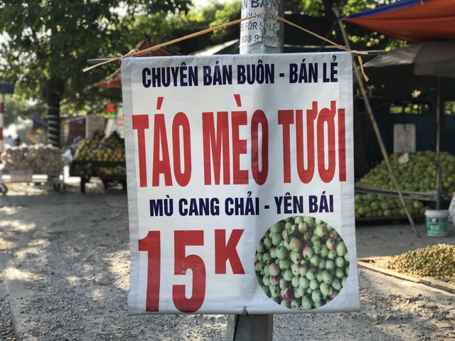 Táo mèo giá rẻ được bán la liệt ở vỉa hè Hà Nội
