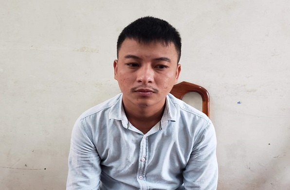 Đối tượng Tôn Đức Kiên tại cơ quan Công an.